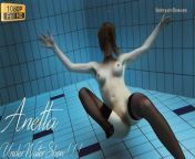 Anetta shows her naked sexy body underwater from 18 teen shows her naked body in different angles in the shower on