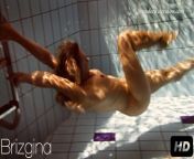 Brizgina proves herself - sexy underwater from nude beaches in world