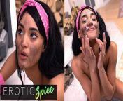 DEVIANTE - Huge facial splattering for free use Latina maid from vagina hair clean