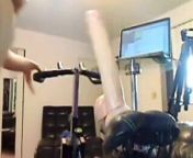Big Dildo Bike Ride Workout from funny cam sex