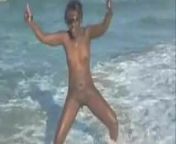 Nude Beach - Little Tits African Peeing for Camera from peeing on the nude beach