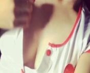 Asian girl nurse costume tease from fucks girl hurse
