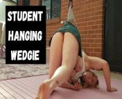 Student Hanging Wedgie with Michellexm from sexy bathing in dig