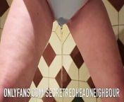Hairy Redhead Wife Pissing throuh Panties In Public Toilet from peeing chinese girl public toilet