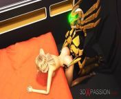 Hot shemale sex cyborg fucks hard a college girl in a cyberpunk apartment from sheemale sex video