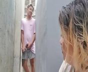 I fuck my sister in law outside her house from fuck mysister sex
