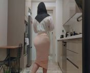 My stepson is watching me in the kitchen. Caught me masturbating from mom kitchen son watch