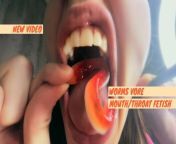 Gummy worms eating and chewing teaser from worm vore