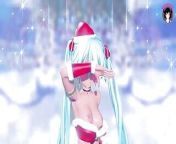 Santa Miku - White Snow Princess (3D HENTAI) from 3d animated cartoon snow white porn videos