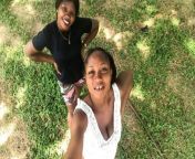 Selfie In The Park Before Lesbian Pussy Ride Outdoor Romantic Couple Sex from boob massage park