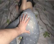 wake up, step Sister's seductive ass - POV blowjob from up step