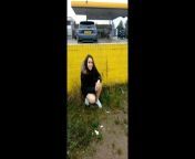 Public Panty Wetting, Peeing in my Little Thong By The Busy Service Station from railway station toilet girl pissing hutted kelli