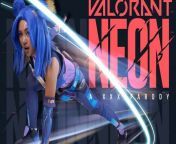VRCosplayX Phoebe Kalib As VALORANT's NEON Can’t Control Her Electric Lust from www phoebe thunderman sex with ma