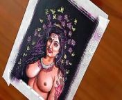 Erotic Art or Drawing Of Sexy Desi Indian Milf Woman called &quot;Enchantress&quot; from all india movi xxx song