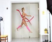 Shy yet gifted, Anna Prohorenko masters gymnastics from michelle bridges nude