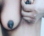 The girl is pressing her own boobs and later her brother fucks alot with dirty audio part3 from sexy indian model boob press during nude photoshoot video