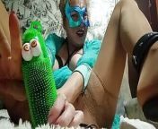 inflatable barbed dildo stretches squirting cunt from in 3gpking com barb