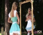 Busty lesbians met in the beautiful magic garden from mom sun boobs