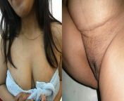 she has revealed her big boobs and her shaved pussy. While one dildo has been inserted into her vaginal hole from indian shaved b