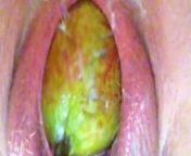 Masturbating with a mango from poor girl selling a mango and hard fucking 