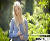 TUSHY - First Anal For Beautiful Blonde Alex Grey from tushy lasirena shares hubby with gabbie in anal threesome