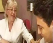 Granny Teacher Flirts With Her Student from old granny teacher
