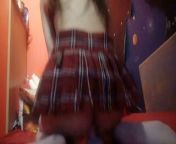 sissyjessT riding like a naughty school girl from shemale mix fuckdian school girl