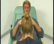 Sexy tits blonde doctor honey sucks and fucks a fat cock in examination room from glasses doctor