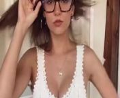 Victoria Justice in glasses and sexy white top from nickelodeon girls