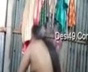Aunty’s bathing video from self made nude bath video of