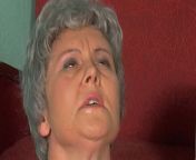 Granny rolls her eyes because a big cock is stuck in her ass from granny margo facial