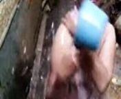 Manipuri Village Bhabhi takes Outdoor bath from village bhabhi outdoor bathing record in hidden cam 4