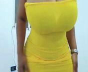 Goddess is teasing you in yellow dress from woman in yellow