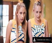 MODERN-DAY SINS - Teen Cheerleaders Kyler Quinn and Khloe Kapri CUM SWAP Their Coach's BIG LOAD! from porno sin censura