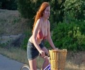 Annalise Basso riding a bike from dal basso