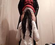 Fucking her in the mouth in a down jacket - Lesbian-candys from down jacket bondage