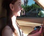 Melanie Marie on a roadtrip tits out then back at the room for a massage POV from couple car roadtrip