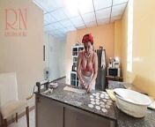 Nudist housekeeper Regina Noir cooking at the kitchen. Naked maid makes dumplings. Naked cooks. Bra 1 from salman khan nude cook xnxopen se