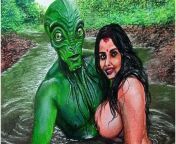 Erotic Art Or Drawing Of Sexy Indian Desi Bhabhi in Love With an Extraterrestrial Alien from hentai pencil in pussy