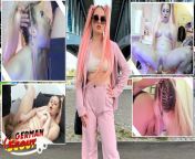GERMAN SCOUT - Pink Hair Teen Maria Gail with Saggy Tits at Rough Anal Sex Casting from german