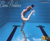 Elena Proklova shows how sexy can one be alone in the pool from elena generi nude in stirring silver
