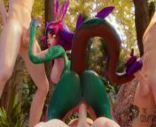 League of Legends - Neeko Threesome All Holes Filled (Animation with Sound) from neeko league of legends