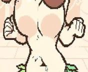 CocoNut Shake - Pixel Hentai game – Huge breasts, beach milking from coconea
