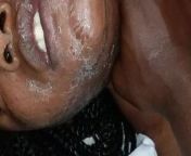 Choking her with dried cum smeared on face from indian dri