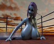Hot Alien Chick Shows Off Her Swinging Tits From a Hot Tub from 3d evil sex 3d m