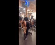 Nicole Scherzinger sexy workout in tight black outfit at gym from nude couple workout in gym