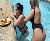 Sunny day at the pool! My best friend jerks me off in the pool until I squirt! Naty Delgado from ejaculation vagina girl