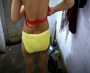 SLIM GIRL Aunty changeing clothes nude video in bathroom from indian village aunty changing clothes hidden cam
