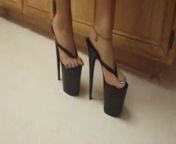 Sexy Japanese Lady wearing her 8 Inch Platform High Heels from thong platform high heels