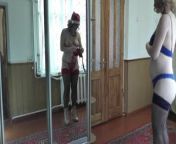 Naked Milf masturbates pussy with sister who lives in mirror from tv hi nude in mirror